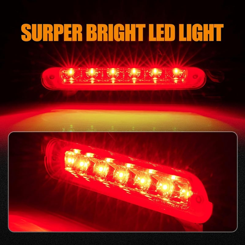 Cxdar Third 3rd Brake Light LED for 2012-2018 Ford Flex, High Mount Rear Brake Lights Assembly for 12-18 Flex, Waterproof Center Cab Lamp Stop Light (Smoked) - Image 3